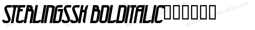 SterlingSSK BoldItalic字体转换